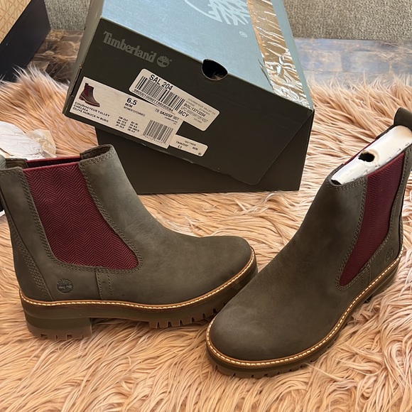 timberland booties COURMAYEUR VALLEY CHELSEA BOOTS green new - Picture 11 of 15